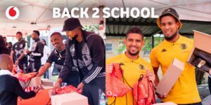 Vodacom, Orlando Pirates and Kaizer Chiefs hand out 3 200 school shoes to learners