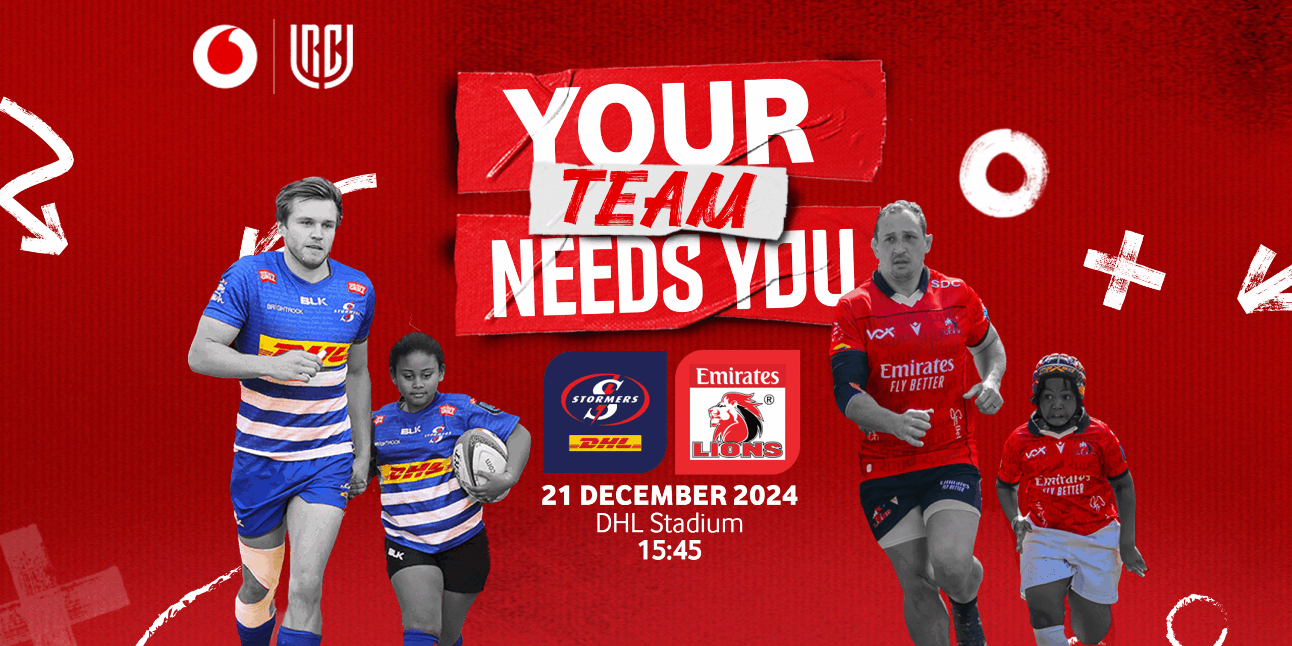Run out with the DHL Stormers or Emirates Lions!