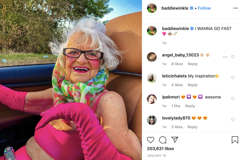 Follow Baddie Winkle on Instagram