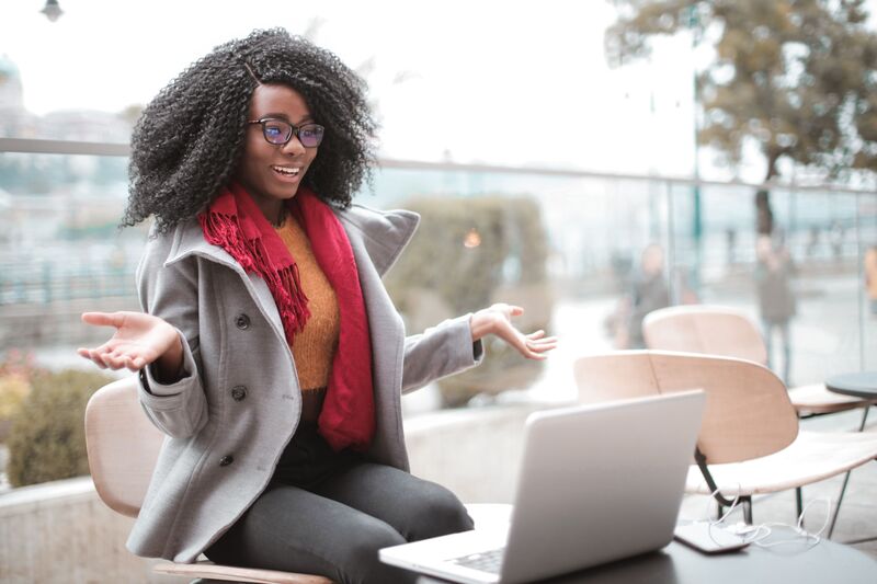 woman in interview